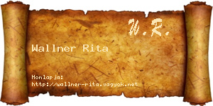 Wallner Rita névjegykártya